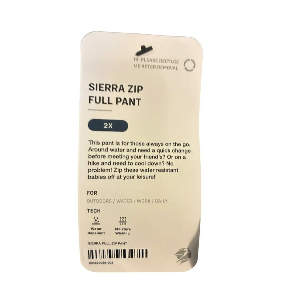 Phoenix Sierra Zip Pants Womens 2X Black Water Repellent Hiking Outdoor - Picture 3 of 4